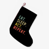 食べ睡眠法 スモールクリスマスストッキング (正面 (吊り時))