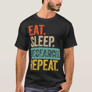 食べ睡眠研究リピーターヴィンテージ Tシャツ