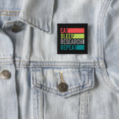 食べ睡眠研究リピートデザイン完璧 缶バッジ (インサイチュ)