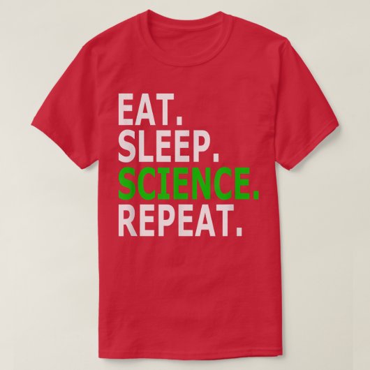 食べ睡眠科学リピーター科学 Tシャツ (デザイン正面)