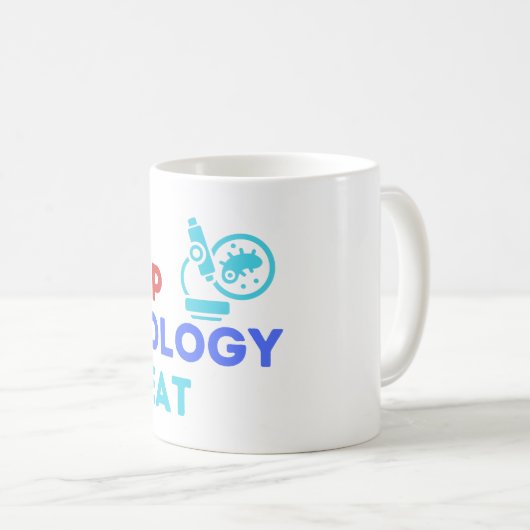 食べ睡眠細胞学の繰り返し – #lablifeコーヒーマグ コーヒーマグカップ (正面右)