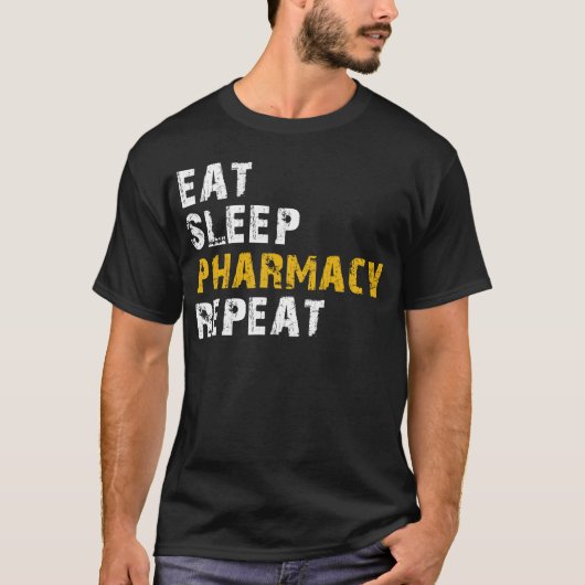 食べ睡眠薬局 Tシャツ (正面)