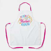 食べ睡眠薬 |可愛おもしろいカラフルい エプロン (正面)