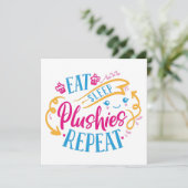 食べ睡眠薬 |可愛おもしろいカラフルい カード (スタンド正面)