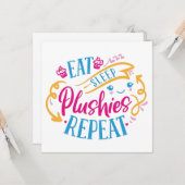 食べ睡眠薬 |可愛おもしろいカラフルい カード (正面/裏面インサイチュ)