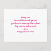 食べ睡眠薬 |可愛おもしろいカラフルい ポストカード (裏面)