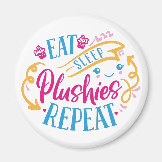 食べ睡眠薬 |可愛おもしろいカラフルい マグネット (正面)