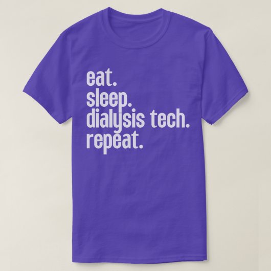 食べ睡眠透析技術リピート5 Tシャツ (デザイン正面)