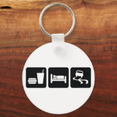 食べ睡眠 キーホルダー (正面)