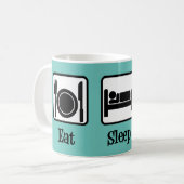 食べ睡眠 コーヒーマグカップ (正面左)