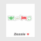 食べ睡眠 シール (シート)