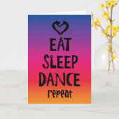 食べ睡眠、ダンスカード カード (黄色い花)