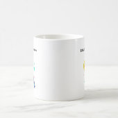 食べ睡眠、ダンスKポップ・アートの コーヒーマグカップ (中央)