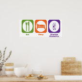 食べ睡眠 ポスター (キッチン)