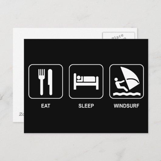 食べ睡眠 ポストカード (正面/裏面)