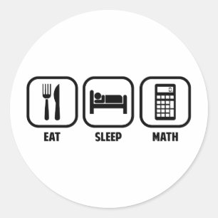 食べ睡眠,数学 ラウンドシール