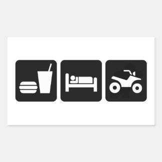 食べ睡眠 長方形シール