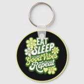 食べ睡眠Good Vibes Repeat キーホルダー (裏面)