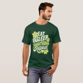 食べ睡眠Good Vibes Repeat Tシャツ (正面フル)