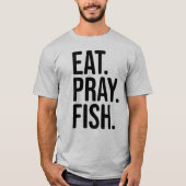 食べ祈魚の魚釣りシャツ Tシャツ (正面)