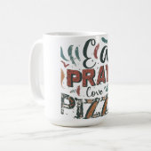 食べ祈Love Pizza コーヒーマグカップ (正面左)