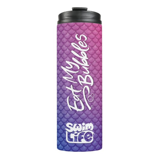 「食べ私の泡」ピンク/紫/青はかりで測泳ぐ タンブラー (正面)