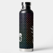 「食べ私の泡」ブラック/レインボーはかりで測スイム・ライフ ウォーターボトル (右面)