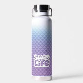 「食べ私の泡」ブルー/パープルはかりで測スイム・ライフ ウォーターボトル (背面)