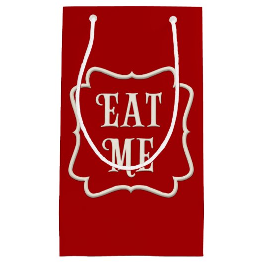 「食べ私」お茶ビクトリアンパーティークラシック赤 スモールペーパーバッグ (正面)