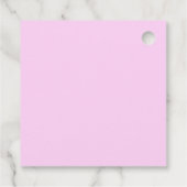 「食べ私」お茶ビクトリアンパーティーピンクスクエアカスタム フェイバータグ (裏面)