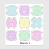 「食べ私」「飲む」ワンダーランドティーパーティー9色 シール (シート)