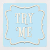 「食べ私、飲んで、試して」ワンダーランド茶パーティー ラベル (デザイン1)