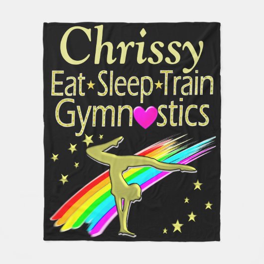 食べ素晴らし睡眠体操パーソナライズされた毛布 フリースブランケット (正面)