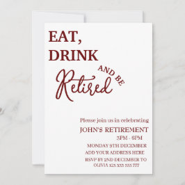 食べ素朴飲んで退職す退職したるおもしろい 招待状