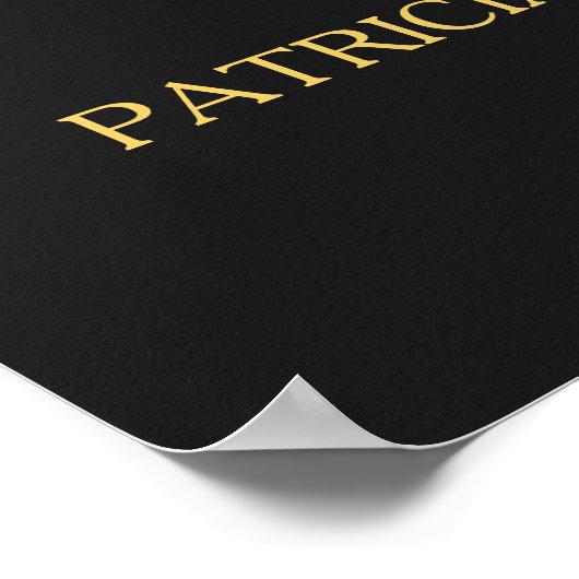 食べ結婚した飲みエレガントてフェイク金ゴールド ポスター (角)