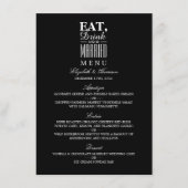 食べ結婚した飲み物と食べ物の結婚メニュー メニュー (正面)