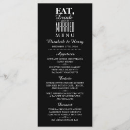 食べ結婚した飲み物と食べ物の結婚メニュー メニュー