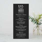 食べ結婚した飲み物と食べ物の結婚メニュー メニュー (スタンド正面)