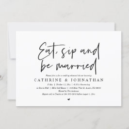 食べ結婚した飲んでリハ結婚ーサル 招待状