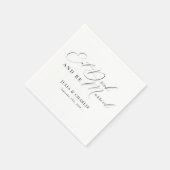 食べ結婚した飲んで優雅なモダン結婚式 スタンダードカクテルナプキン (角)