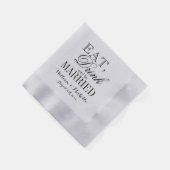 食べ結婚した飲んで銀結婚造りの 縁ありカクテルナプキン (角)