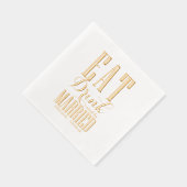 食べ結婚した飲んで食べ結婚る 箔ナプキン (右)