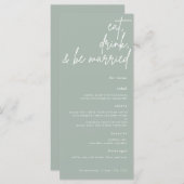 食べ結婚した、飲み、BeScriptのメ結婚ニュー メニュー (正面/裏面)