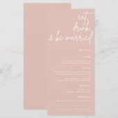 食べ結婚した、飲み、BeScriptのメ結婚ニュー メニュー (正面/裏面)