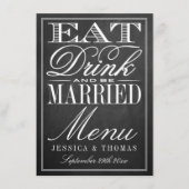 食べ結婚したDrink & Be Chalkboardのメ結婚ニュー メニュー (正面)