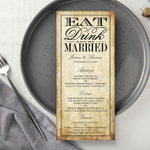 食べ結婚したDrink & Be Vintage Wedding Menus メニュー