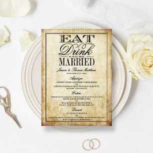 食べ結婚したDrink & Be Vintage Wedding Menus メニュー