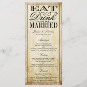 食べ結婚したDrink & Be Vintage Wedding Menus メニュー (正面)