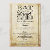 食べ結婚したDrink & Be Vintage Wedding Menus メニュー (正面)