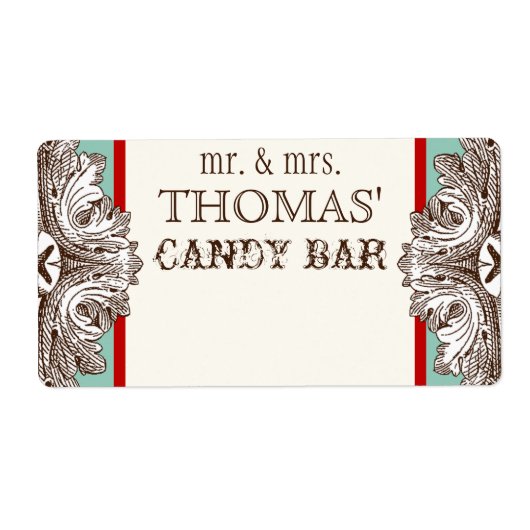 食べ結婚したDrink n Get Matching Candyバーラベル ラベル (正面)